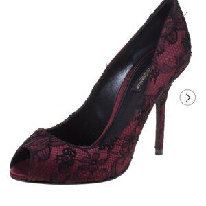 NEW Dolce & Gabbana Burgundy Pumps